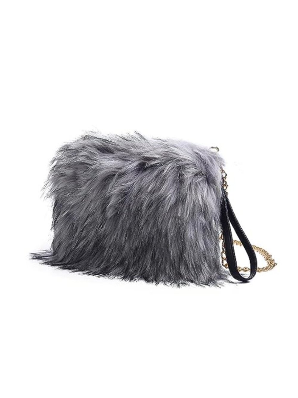 Faux Fur Evening Handbag Women Furry Crossbody Shoulder Bag Satchel